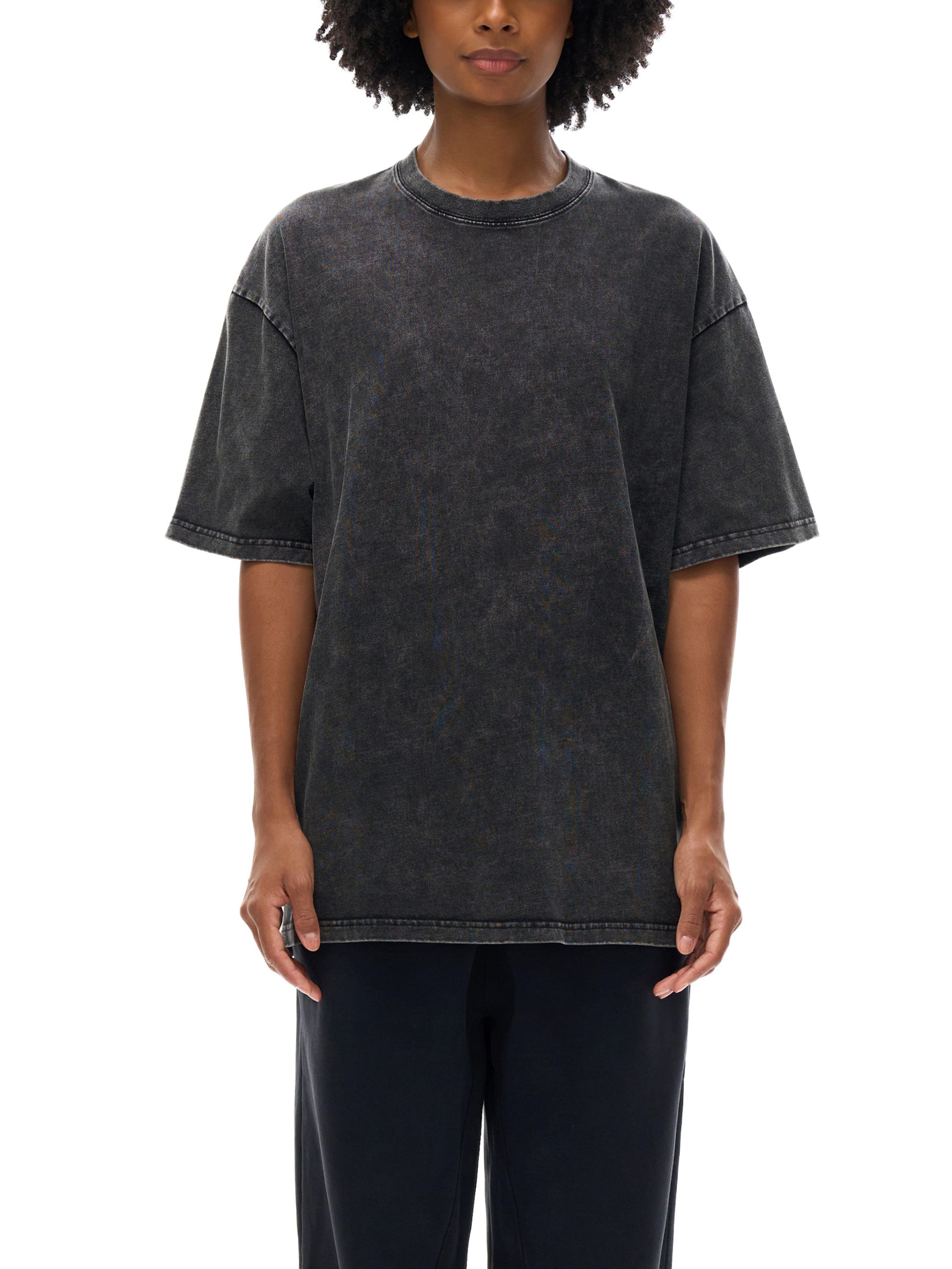 Snow Washed Oversized Cotton T-Shirt - Image 9