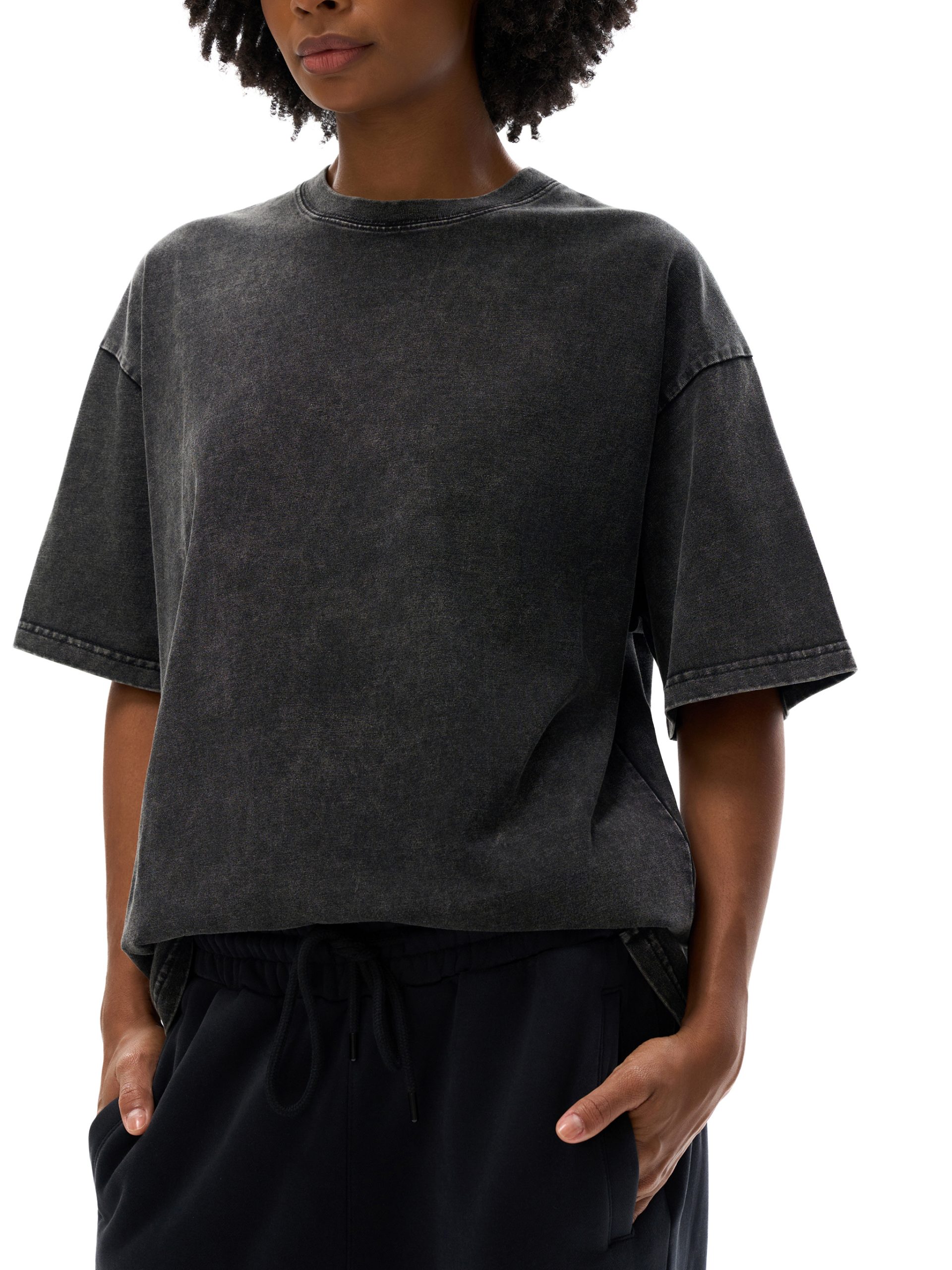 Snow Washed Oversized Cotton T-Shirt - Image 12