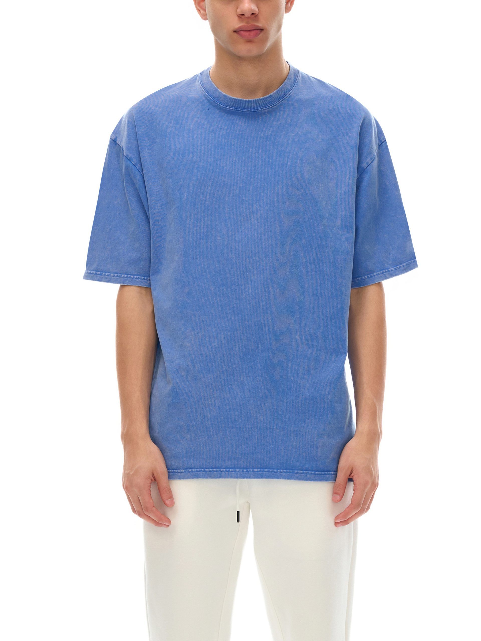 Snow Washed Oversized Cotton T-Shirt - Image 5