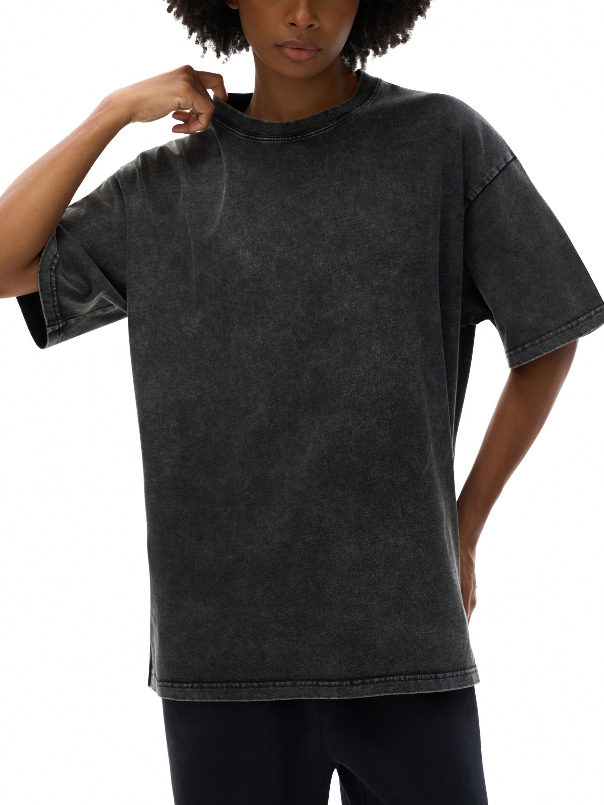 Snow Washed Oversized Cotton T-Shirt - Image 13